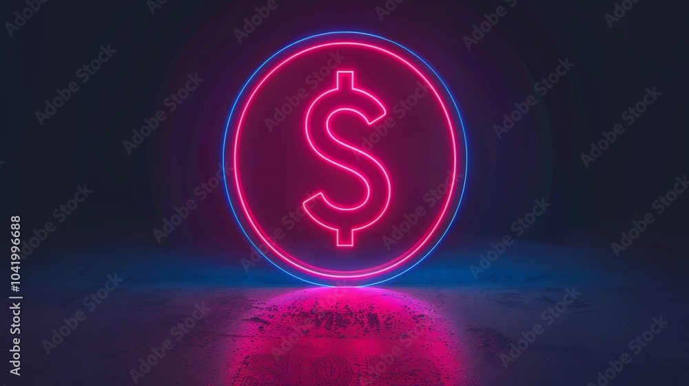 A vibrant neon dollar sign glowing against a dark backdrop, symbolizing finance, wealth, and modern commerce in a stylish and captivating way. A vibrant neon dollar sign glowing against a dark backdrop, symbolizing finance, wealth, and modern commerce in a stylish and captivating way.