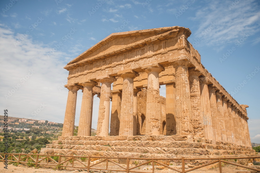 ruins of the temple in the valley of temples in Agrigento in sicily ruins of the temple in the valley of temples in Agrigento in sicily
