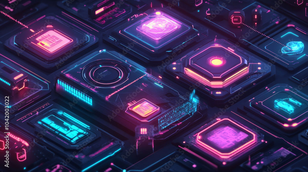 Incorporate a subtle 3D depth to the icons, so they feel more like interactive, tangible objects in a virtual space. Incorporate a subtle 3D depth to the icons, so they feel more like interactive, tangible objects in a virtual space.