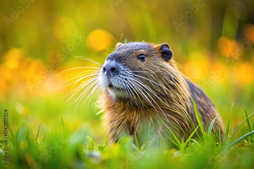 Depth of field image featuring a nutria, muskrat, and beaver in a meadow