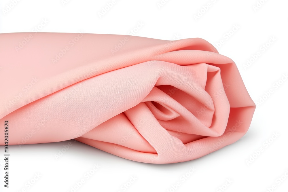 A pair of yoga leggings, folded neatly, isolated on white, with a soft, stretchy fabric A pair of yoga leggings, folded neatly, isolated on white, with a soft, stretchy fabric