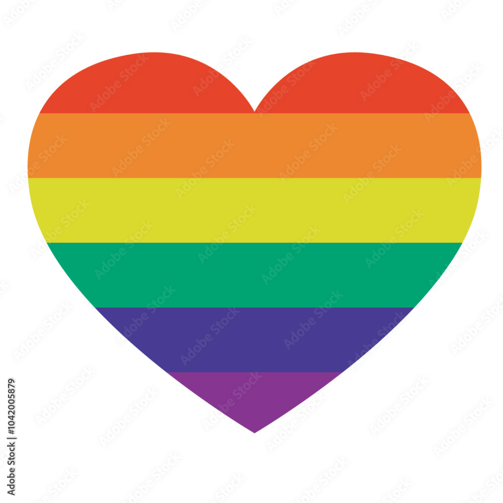 Fototapeta premium Gay Pride Flat in Heart