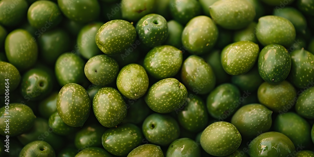Green olives background. Top view, flat lay Green olives background. Top view, flat lay