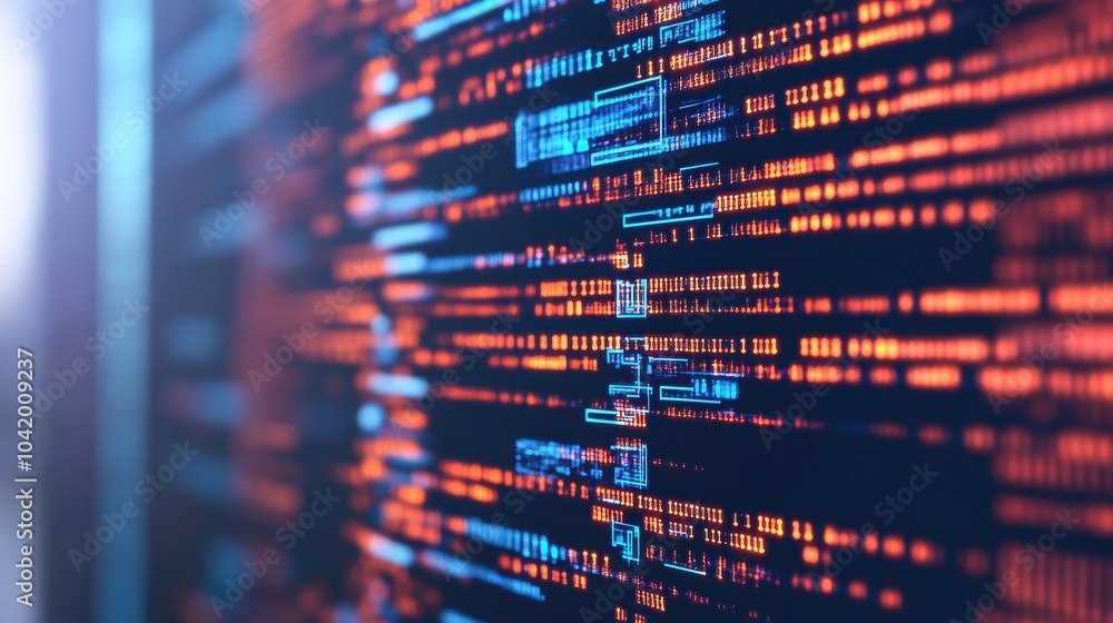 Abstract Digital Data Visualization Concept