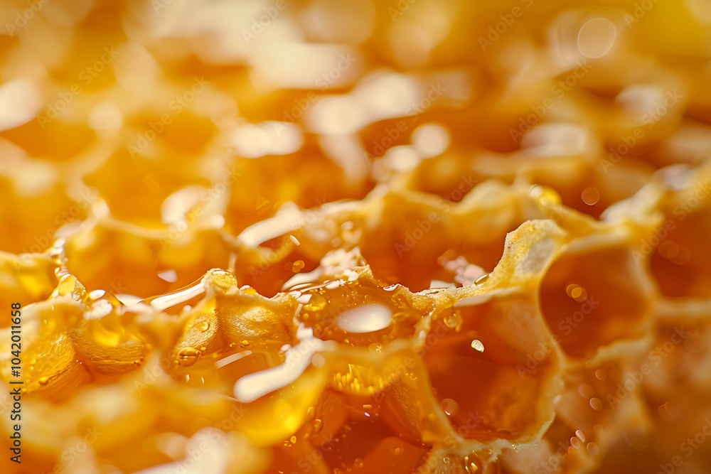 Honey and honeycomb as a background Honey and honeycomb as a background
