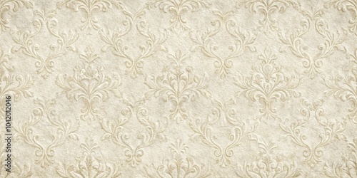 Vintage white paper texture reflected in a panoramic background