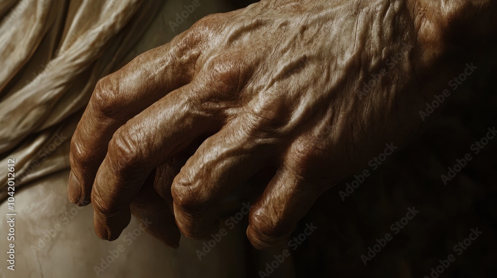Focused shot of a Greek god’s fingers showing delicate positioning and fine nail details Focused shot of a Greek god’s fingers showing delicate positioning and fine nail details
