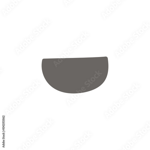 Bowl Boho Style Icon. Simple Aesthethic Hand Drawn Vector Illustration.