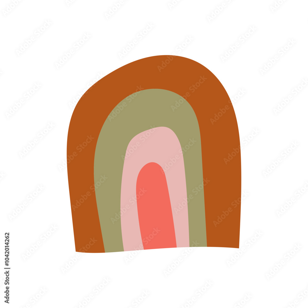 Rainbow Boho Style Icon. Simple Aesthethic Hand Drawn Vector Illustration. Rainbow Boho Style Icon. Simple Aesthethic Hand Drawn Vector Illustration.