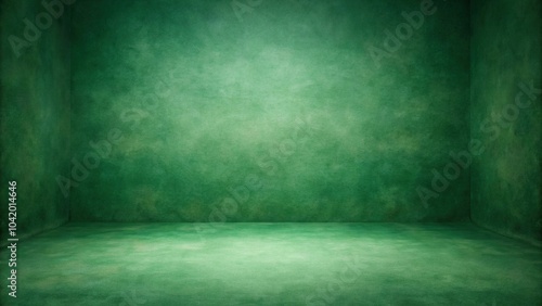 reflected deep green shades painted canvas studio background