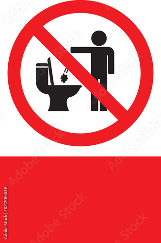Do not litter in the toilet with Empty Text Box