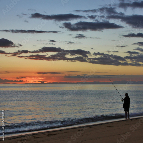 Sunrise scene at Totaranui Beach, New Zealand