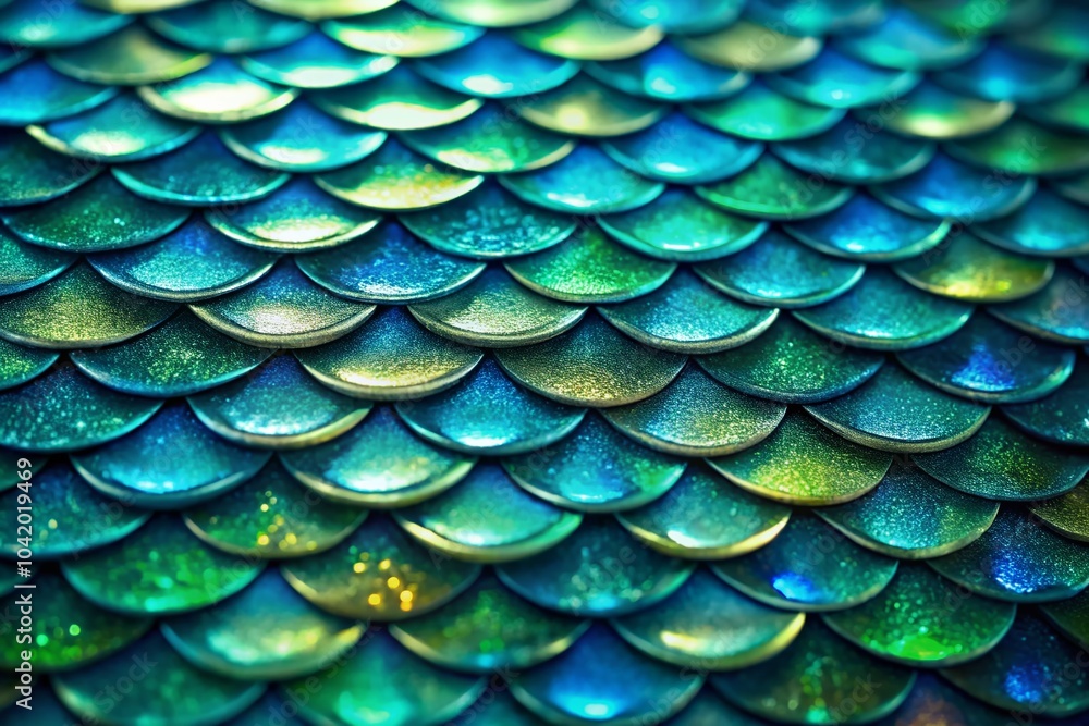 Shimmering Blue Green Scales Pattern Background for Textures and Designs Shimmering Blue Green Scales Pattern Background for Textures and Designs