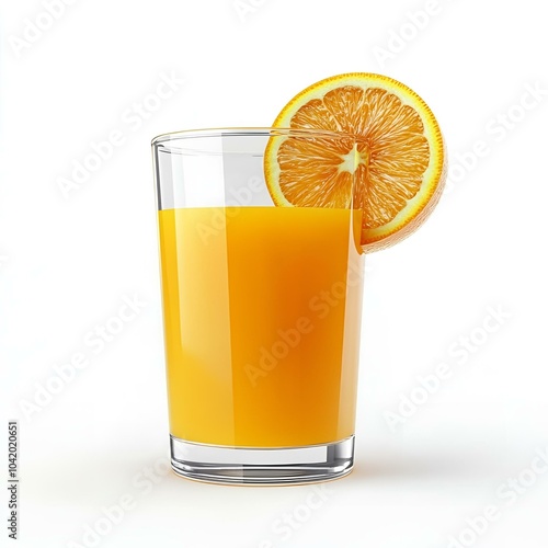 Glass of orange juice with fresh oranges.