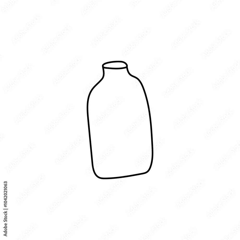 Vas Short Neck Icon. Boho Outline Vector Illustration Style. Vas Short Neck Icon. Boho Outline Vector Illustration Style.