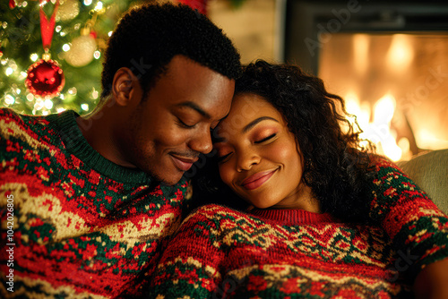 Cozy christmas moments a heartwarming celebration of love and togetherness by the fireplace