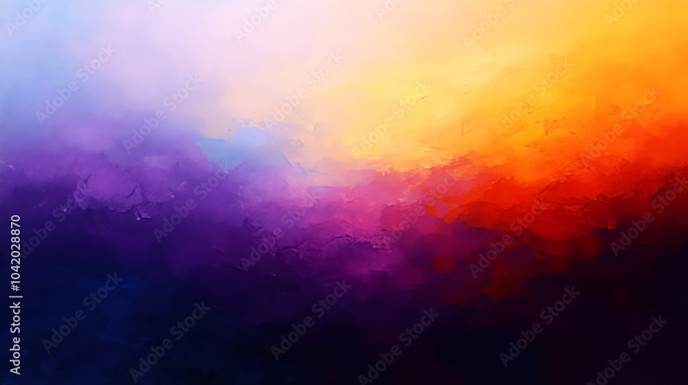Abstract colorful background with blurred clouds of purple, blue, orange, and yellow. Abstract colorful background with blurred clouds of purple, blue, orange, and yellow.