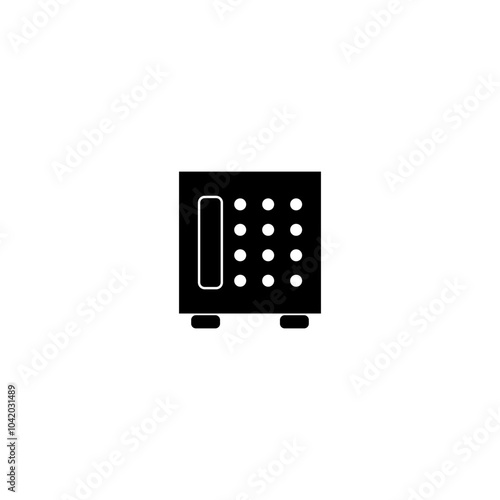 Locker icon Modern vector plain simple line design icons and pictograms .