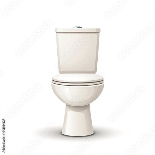 white ceramic toilet bowl bathroom illustration