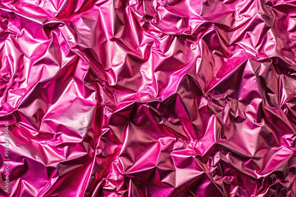 Pink shiny foil texture background with a tilted angle Pink shiny foil texture background with a tilted angle
