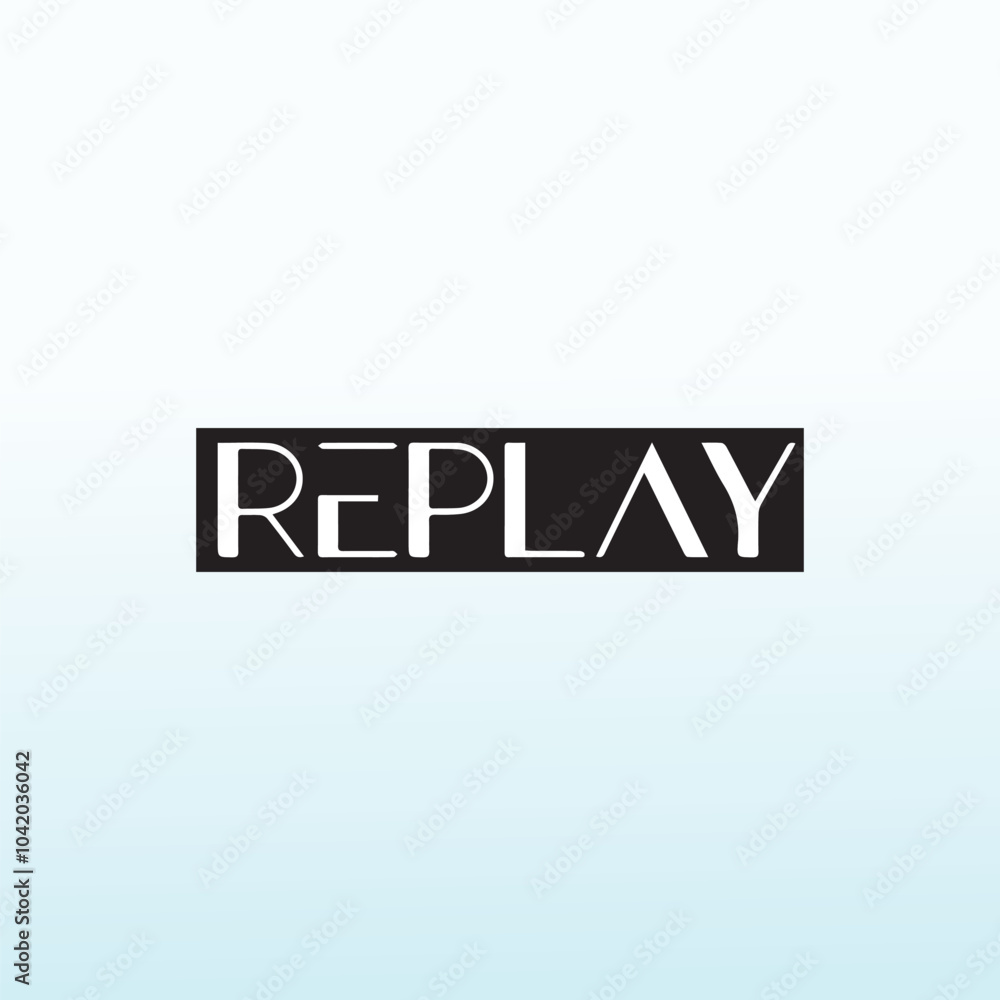 Word Replay vector logo design Word Replay vector logo design
