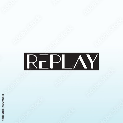 Word Replay vector logo design