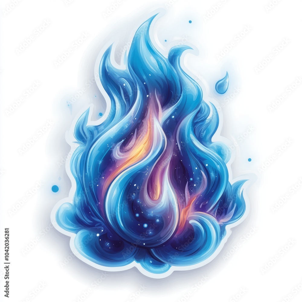 A mesmerizing blue flame with swirling patterns and hints of purple, evoking a sense of tranquility and mystery. A mesmerizing blue flame with swirling patterns and hints of purple, evoking a sense of tranquility and mystery.