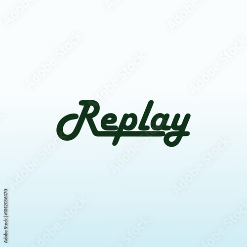 Word Replay vector logo design