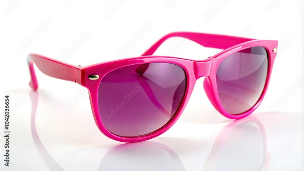 Pink sunglasses on white background Pink sunglasses on white background
