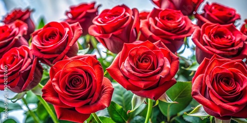 Stunning High Dynamic Range Red Roses on White Background for Floral Decor and Design Inspiration