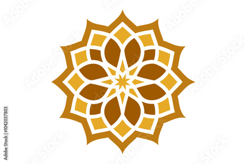 Islamic colorful mandala design | isolated vector illustration on white background