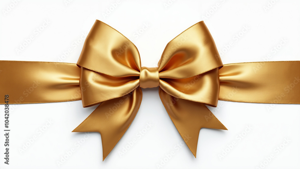 Luxurious Gold Satin Ribbon Bow: Elegant Embellishment for Wedding Invitations and Gift Packaging Design Luxurious Gold Satin Ribbon Bow: Elegant Embellishment for Wedding Invitations and Gift Packaging Design