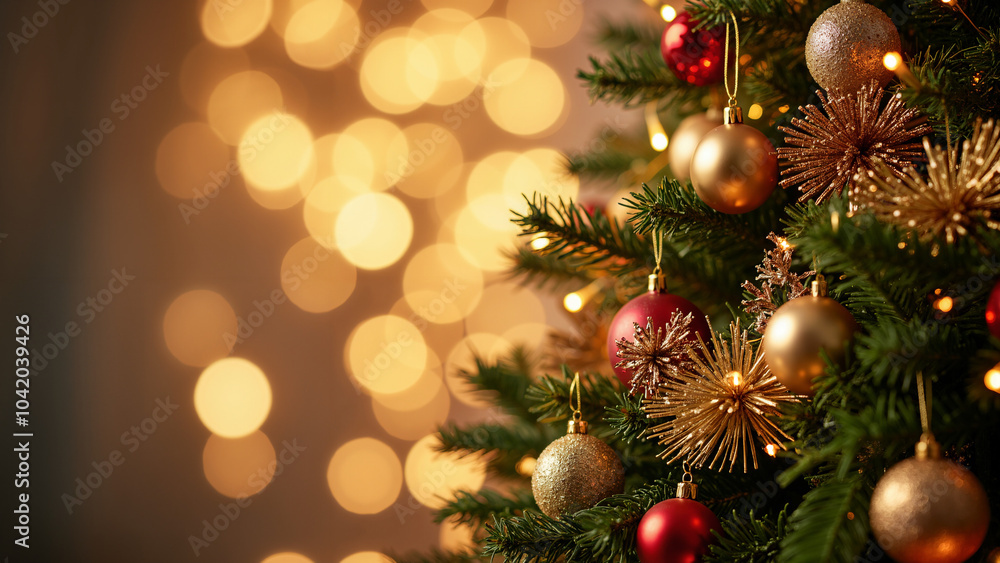 Enchanting Christmas Tree with Golden Bokeh: Perfect for Holiday Marketing, Greeting Cards, and Festive Promotions Enchanting Christmas Tree with Golden Bokeh: Perfect for Holiday Marketing, Greeting Cards, and Festive Promotions