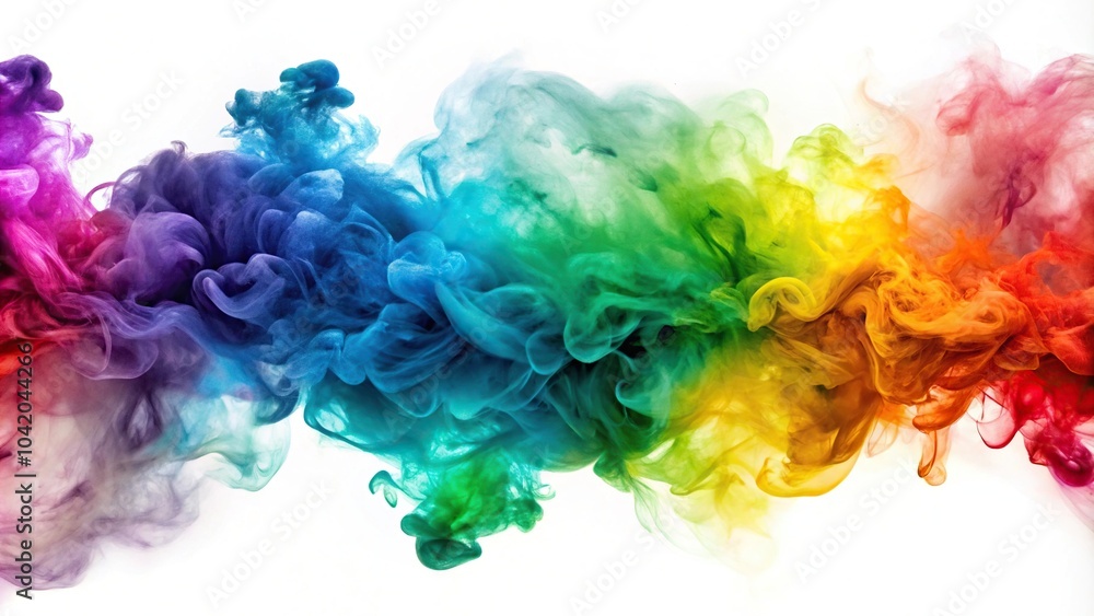 Fototapeta premium Colorful smoke art in the sky