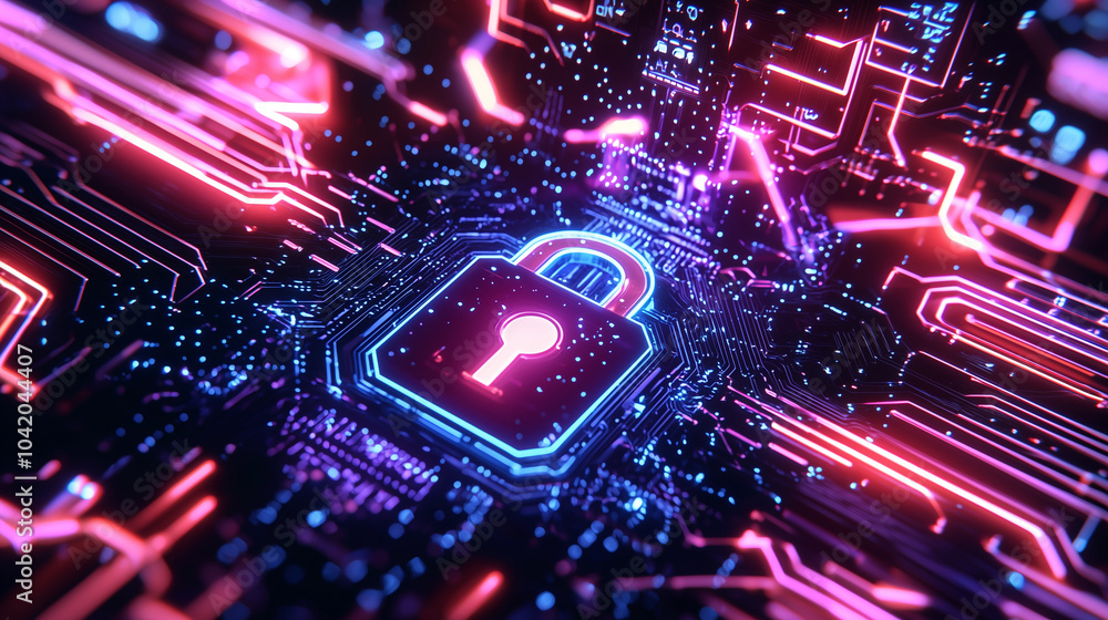 Cybersecurity Lock on Digital Circuit Board for Data Protection Cybersecurity Lock on Digital Circuit Board for Data Protection