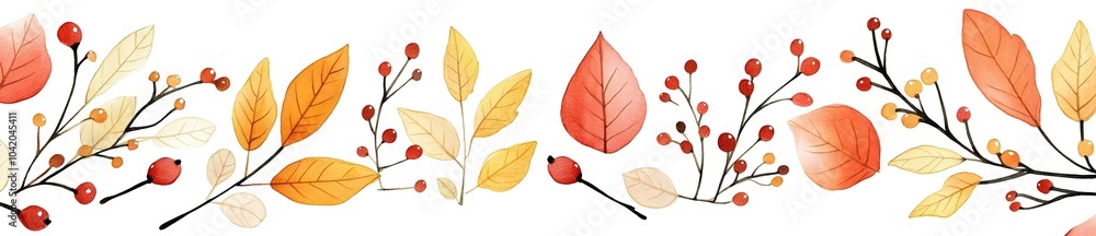 autumn leaves berries background