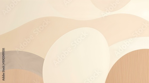 Abstract ivory Shapes with soft Textures. Calming Background