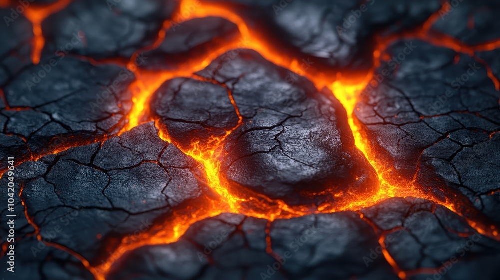 Lava cracks a fiery display of nature's power Lava cracks a fiery display of nature's power