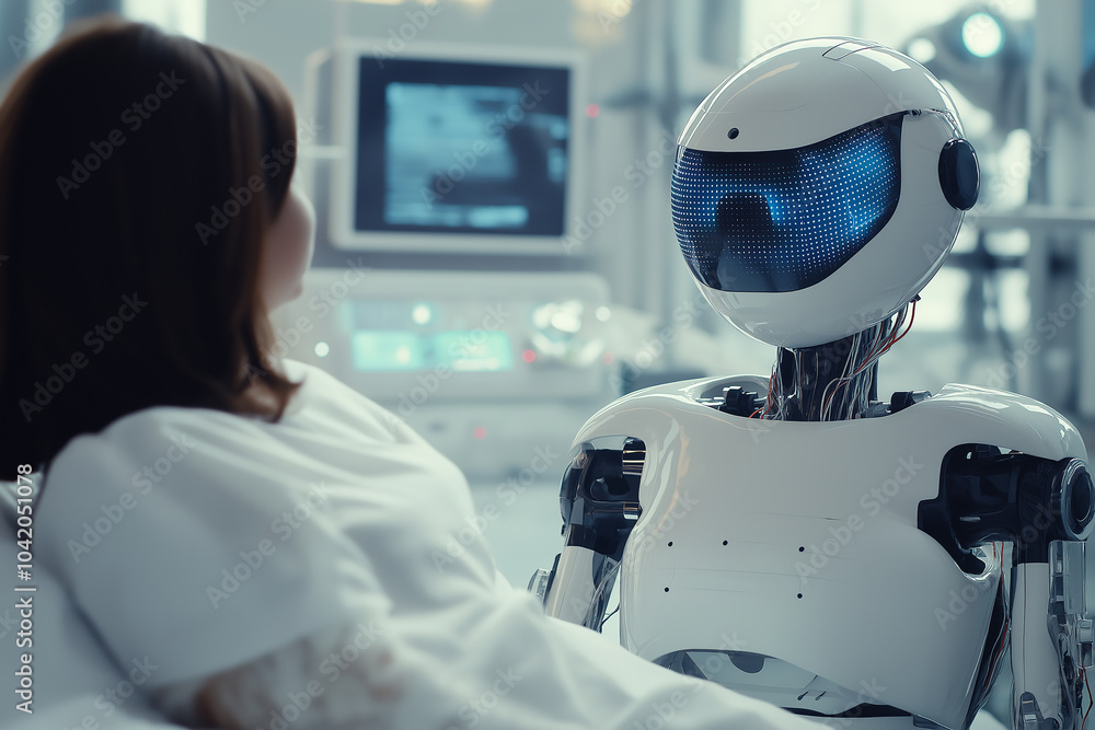 Medical technology, Doctor use AI robots for diagnosis, care, and increasing accuracy patient treatment in future. generative AI Medical technology, Doctor use AI robots for diagnosis, care, and increasing accuracy patient treatment in future. generative AI