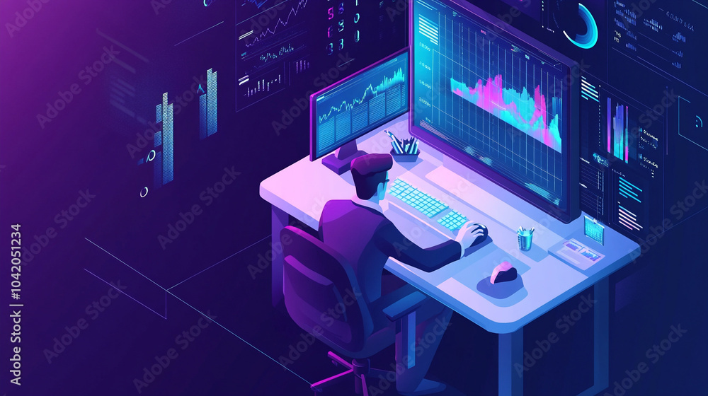 Escena que representa a un equipo de desarrolladores trabajando en el desarrollo de aplicaciones móviles y codificando para plataformas iOS o Android. Escena que representa a un equipo de desarrolladores trabajando en el desarrollo de aplicaciones móviles y codificando para plataformas iOS o Android.