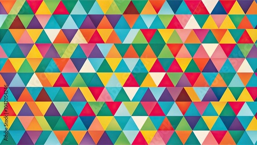 Colorful triangle seamless pattern