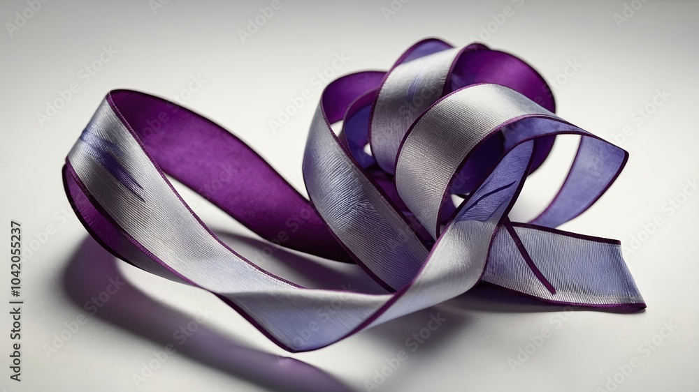 Silver and Purple Satin Ribbon Loosely Twisted
Silver and Purple Satin Ribbon Loosely Twisted