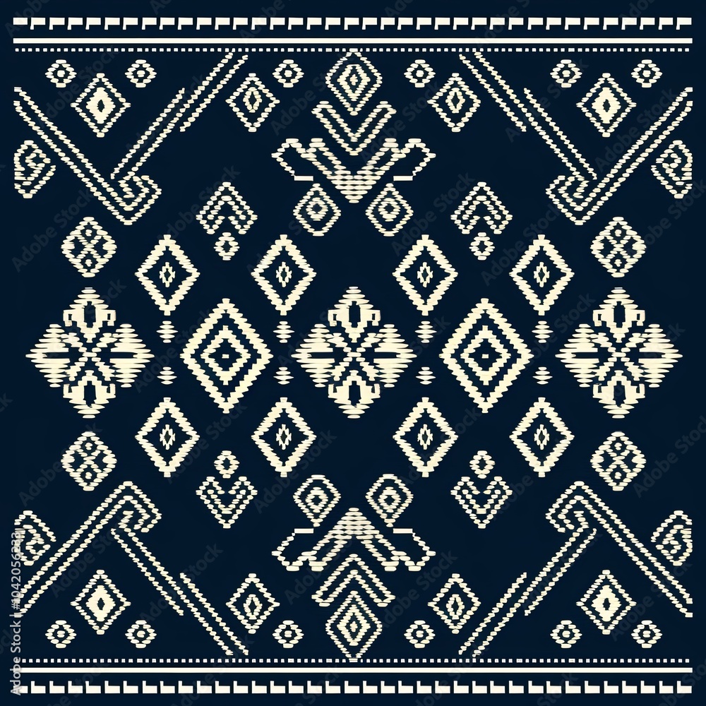 Fototapeta premium Traditional geometric ethnic pattern design