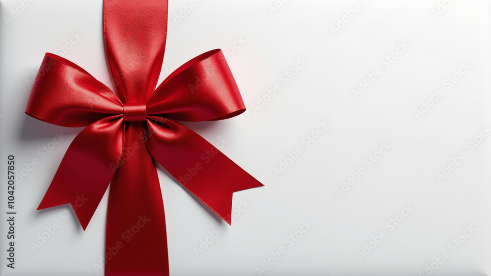 Elegant Red Satin Bow on White: Perfect for Wedding Invitations, Gift Wrapping, and Luxury Branding Elegant Red Satin Bow on White: Perfect for Wedding Invitations, Gift Wrapping, and Luxury Branding