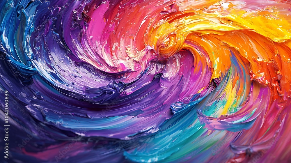 Close Up of Artist Mixing Vibrant Paint on Palette Close Up of Artist Mixing Vibrant Paint on Palette