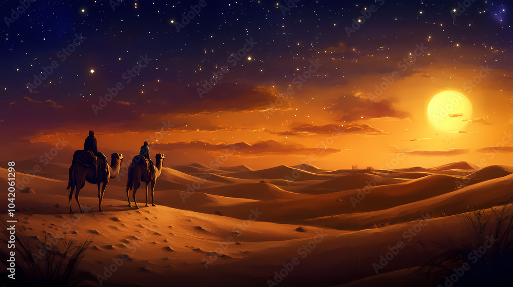 Fototapeta premium sunrise in the desert