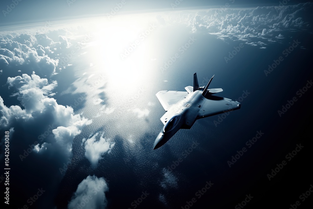 Fighter Jet Flying Above Clouds Fighter Jet Flying Above Clouds