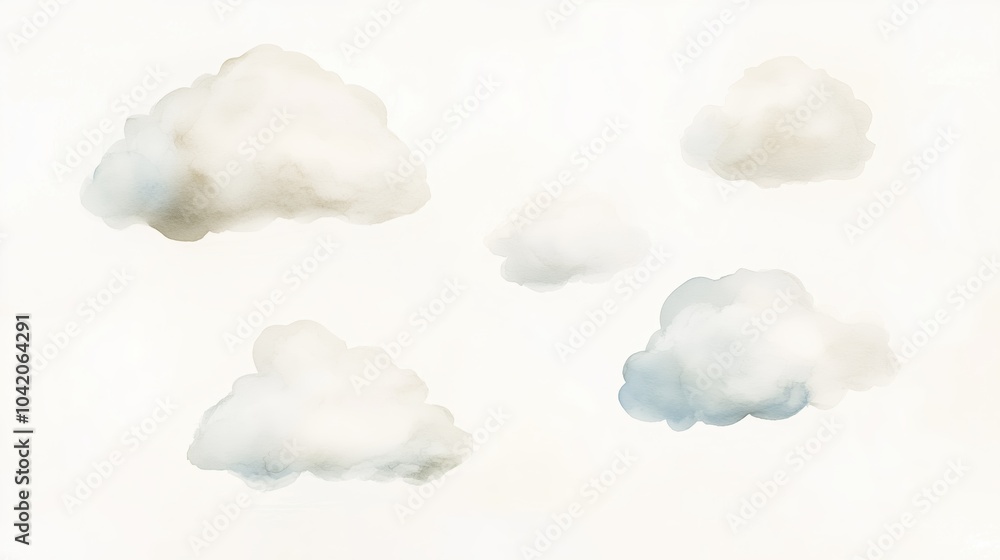 Minimal Clouds on Light Background Minimal Clouds on Light Background