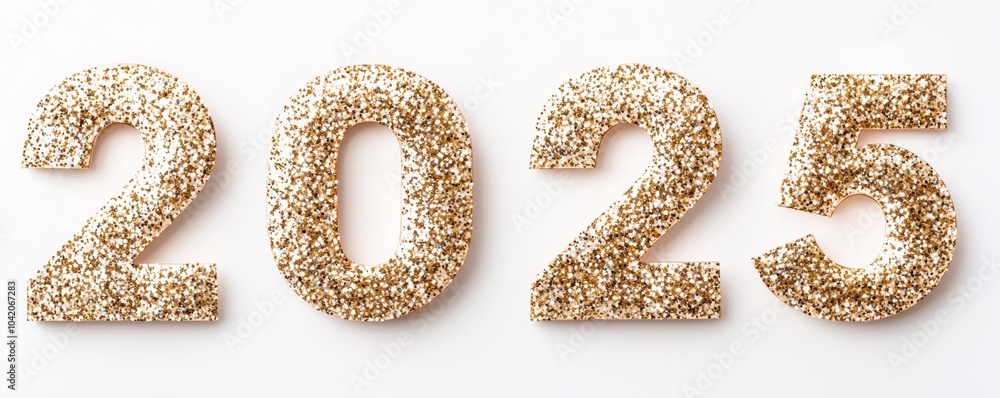 2025 in sparkling gold numbers, perfect for celebration themes and New Year events. 2025 in sparkling gold numbers, perfect for celebration themes and New Year events.