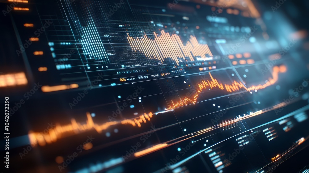 Business AI analysis, big data screen, financial graph, virtual dashboard, tech digital marketing, global economy 3D visualization Business AI analysis, big data screen, financial graph, virtual dashboard, tech digital marketing, global economy 3D visualization